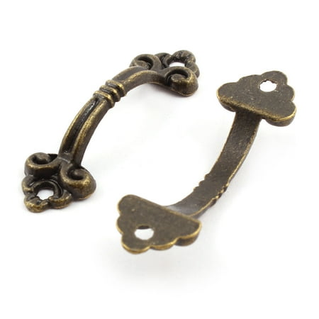 - Unique Bargains Home Metal Door Arch Shape Decorative Box Pull Handle Bronze Tone 2 Pcs
