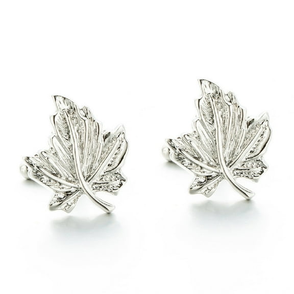 Longcreek Maple Leaf Cufflinks for Men, Silver Leaf Cufflinks, Canadian Maple Leaves Cuff Links, Maple Leaf Shirt Tuxedo Cufflinks, Punk Cufflinks French Cufflinks, Best Man Cufflinks