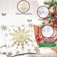 thumbnail image 5 of Lanpn White and Gold Christmas Cushion Covers 40x40 Set of 4, Decorative Gray Winter Snowflake Xmas Throw Covers Pillow Cases 16x16 for Home Bedroom R, 5 of 5