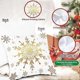 thumbnail image 5 of Lanpn White and Gold Christmas Cushion Covers 40x40 Set of 4, Decorative Gray Winter Snowflake Xmas Throw Covers Pillow Cases 16x16 for Home Bedroom R, 5 of 5