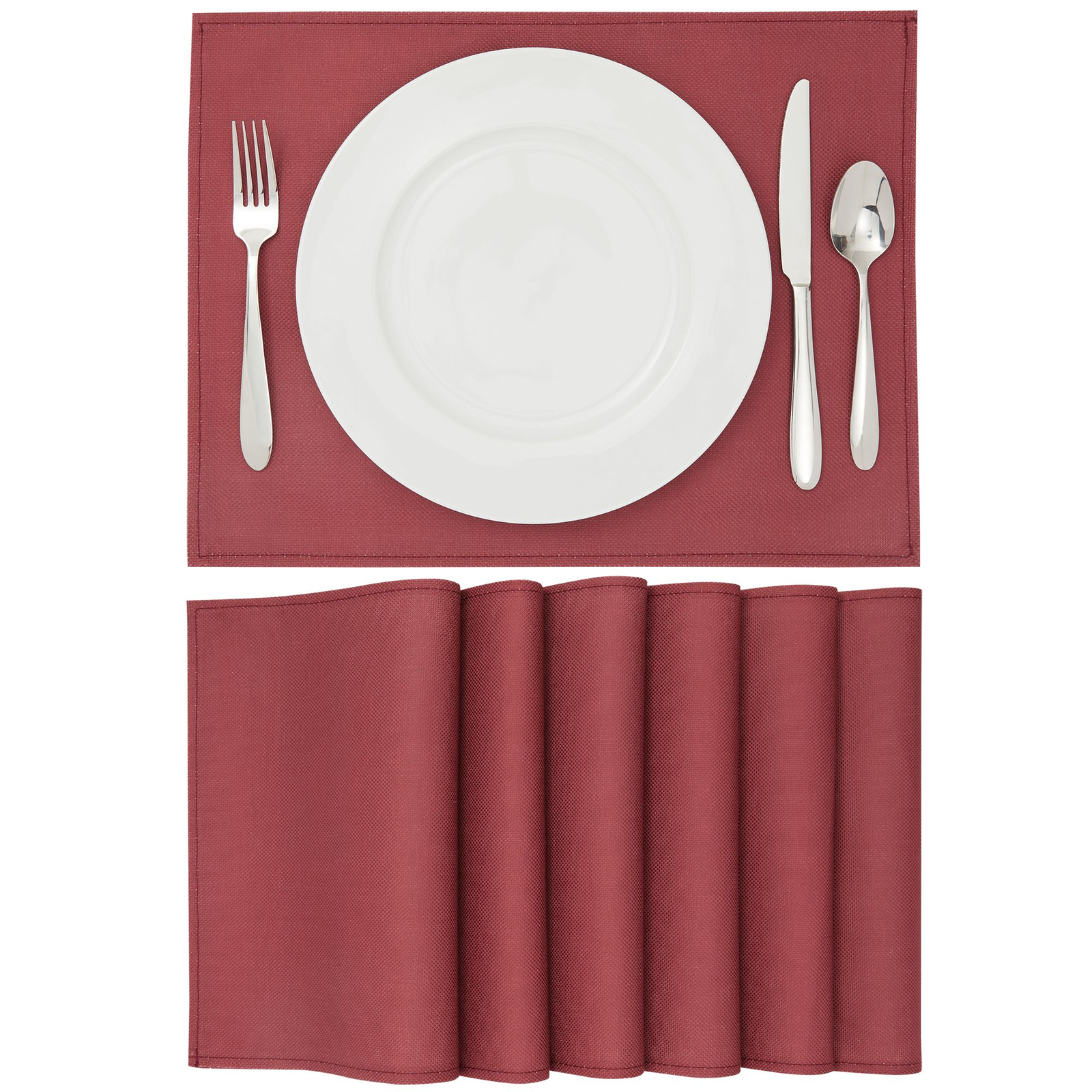 Set Of 6 Burgundy Red Burlap Woven Placemats For Dining Table Decor And Accessories 12 6 X 16 5 In Walmart Com Set Of 6 Burgundy Red Burlap Woven Placemats For Dining Table Decor And Accessories 12 6 X 16 5 In Walmart Com