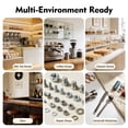thumbnail image 4 of 6 Compartment Serve Condiment Bin, 3-Tier Self Serve Condiment Bin Stand, Plastic Containers Storage Bins, Countertop Condiment Organizer for Coffee Shops Restaurants Bars, 4 of 13