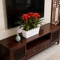 thumbnail image 5 of Usloyux Plastic Flower Pots And Planters, Decorative Flower Troughs Baskets With Simulated Fence, Indoor Outdoor Garden Plants Containers For Balcony Patio Living Room Display, 5 of 6