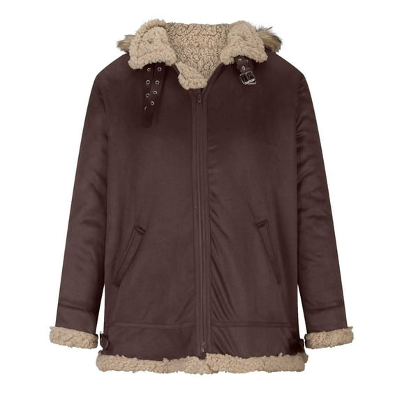 WXLWZYWL Men's Winter Coats Plus Size Fleece Jackets Sherpa Lined Thicken Weighted Faux-Fur Anorak Warm Outdoor Hooded Ski Coats