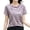 Purple, variant on Womens Striped T Shirts Crewneck Short Sleeve Horizontal Stripe Print Casual Lightweight Everyday Basic Tee Tops