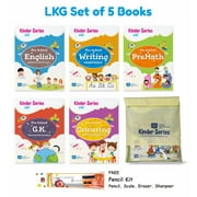 Kinder Series LKG text books for kids / Lower Kindergarten Books [244 pages] (Alphabets, Writing, Maths, GK or EVS, Colouring) 4-6 Years + Books Pouch [Paperback] Future Intelligence Books [Paperback]