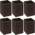 thumbnail image 2 of 6 Pack -Foldable Cube Storage Bin  Brown, 2 of 5