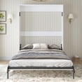 thumbnail image 3 of MUZZ Murphy Bed with Wardrobe, Foldable Wall Bed with Space Saving Design, Fold up Murphy Bed Cabinet for Storage, Multifunctional Cabinet Bed for Bedroom/Apartment(Style6,White), 3 of 12