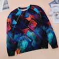 thumbnail image 6 of Geometric Lattice Mom Sweatshirt For Women Long Sleeve Pullover, 6 of 7