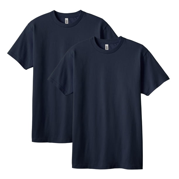 American Apparel - Playera Unisex de Manga Corta, Estilo G1301, Paquete de 2, True Navy (Paquete de 2), X-Large