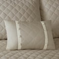 thumbnail image 3 of Madison Park Queen Breanna 4-Piece Cotton Reversible Tailored Bedspread Set, Khaki, 3 of 8