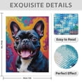 thumbnail image 3 of Diamond Art Kit for Adults, Smiling French Bulldog Vibrant Background Diamond Painting for Adults Beginners, DIY Diamond Art Painting Kits, 5D Diamond Painting Crafts for Home Decor 12x16 Frameless, 3 of 7
