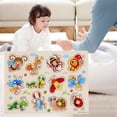 thumbnail image 1 of Kids Wooden Peg Puzzles Set With Alphabet Numbers Fruits Animals And Vehicles, 1 of 9
