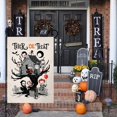 thumbnail image 4 of Halloween Trick or Treat Garden Flag Vertical Double Sided Farmhouse Burlap Yard Outdoor Decor 12.5 x 18 Inches, 4 of 7