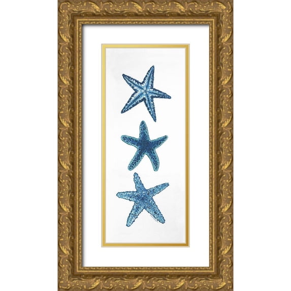 Shamp, Cindy 12x24 Gold Ornate Wood Framed with Double Matting Museum Art Print Titled - Starfish