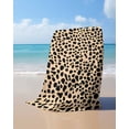 thumbnail image 4 of Black Beige Modern Beach Towels Oversized Super Absorbent, Abstract Art Retro Lightweight Bath Towel Quick Dry Sets For Bathroom/Pool/Rv Camping/Beach Play/Gym Room/Picnic 23"x47", 4 of 8
