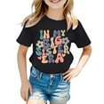 thumbnail image 1 of Mode Décontractée pour Filles T-Shirt à Manches Courtes Col Rond Lettre, 1 of 3