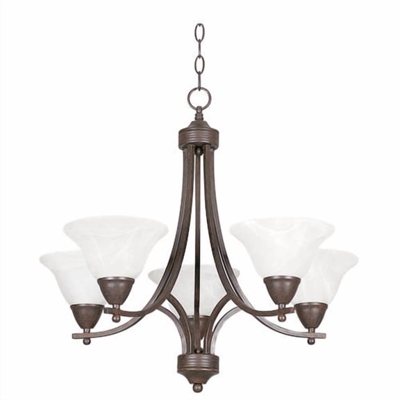Luminance F5165-54 , 5-Light Chandelier-Pewter Painted