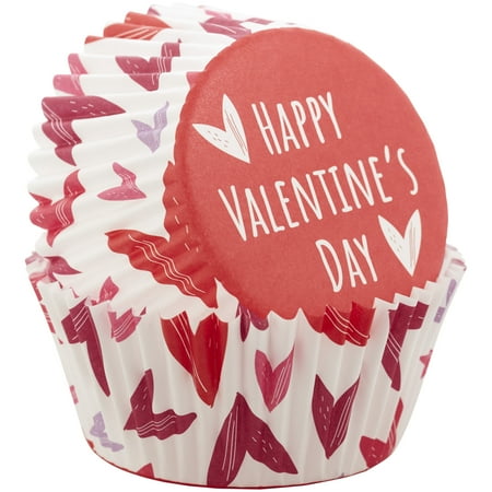 Wilton Happy Valentine's Day Cupcake Liners, 50-Count