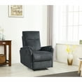 thumbnail image 3 of Recliner Chair with USB Port, Modern Living Room Chair with Footrest, Single Sofa Chair with Thick Seat Cushion and Backrest, Home Theater Seating Indoor Lounge Furniture, Dark Gray, 3 of 7