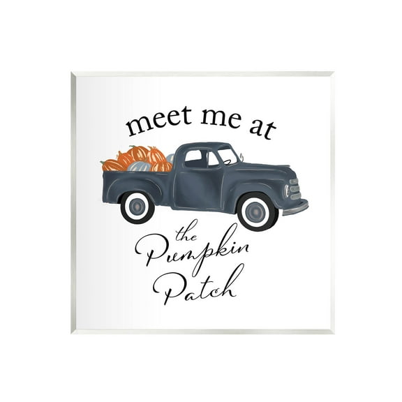 Stupell Industries Meet Me At Pumpkin Patch Truck Graphic Art Unframed Art Print Wall Art, Design by The Saturday Evening Post