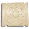 thumbnail image 2 of Unfinished Wood Etched Cute CD Shape 20" / 1/8", 2 of 2