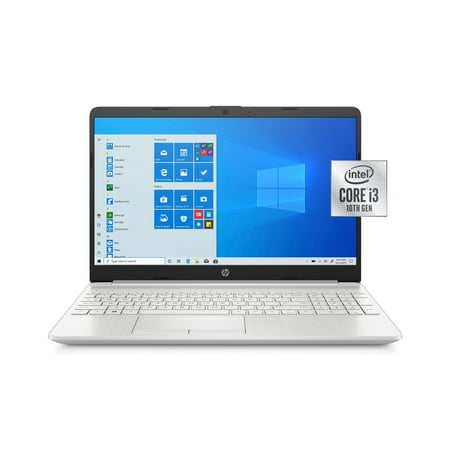 Photo 1 of HP 15.6”, Core i3-1010, 4GB SDRAM, 128GB SSD, Natural Silver, Windows 10, 15-dw1024wm