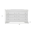 thumbnail image 3 of 58" Metallic White Solid Wood Six Drawer Double Dresser, 3 of 8