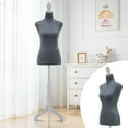 thumbnail image 2 of Dkelincs Female Mannequin Torso with Wooden Tripod Stand Adjustable Dress Form for Dress Jewelry Display, Grey, 2 of 8