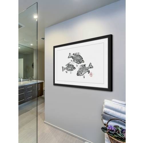 "Twirling Sunfish" Framed Painting Print