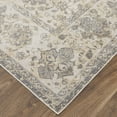 thumbnail image 2 of Feizy Celene Traditional Bordered, Ivory/Tan/Gray, 1'6" x 1'6" Swatch Sheen Casual Floral & Botanical Design Carpet for Living Dining Bed Room, 2 of 8