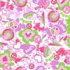 Creative Cuts Cotton 44" Wide Peace Sign Lime Print Fabric, 2 Yd.
