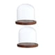 thumbnail image 1 of 2Pcs 12x12cm Pantalla de Cristal Decorativa Domo Cloche Campana, 1 of 9