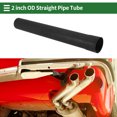 thumbnail image 2 of Unique Bargains 2" OD Straight Exhaust Pipe Tube T304 Stainless Steel Car Tubing Piping 18" Length Expand-on Ends Surface Blasting Black, 2 of 7