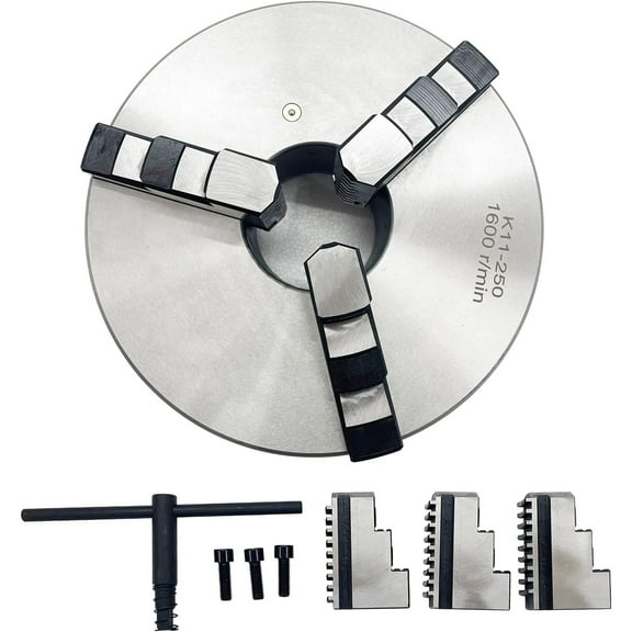 10“ Three-Jaw Self-Centering Lathe Chuck Cast Iron Steel Lathe Drilling Milling Machine
