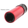 thumbnail image 5 of Llave de vaso universal para quitar tuercas de seguridad de rueda de 17 mm para herramientas de reparación de llaves de la serie S, color rojo, 5 of 5