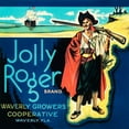 thumbnail image 3 of Retrolabel 12x12 Black Modern Framed Museum Art Print Titled - Jolly Roger Brand, 3 of 5