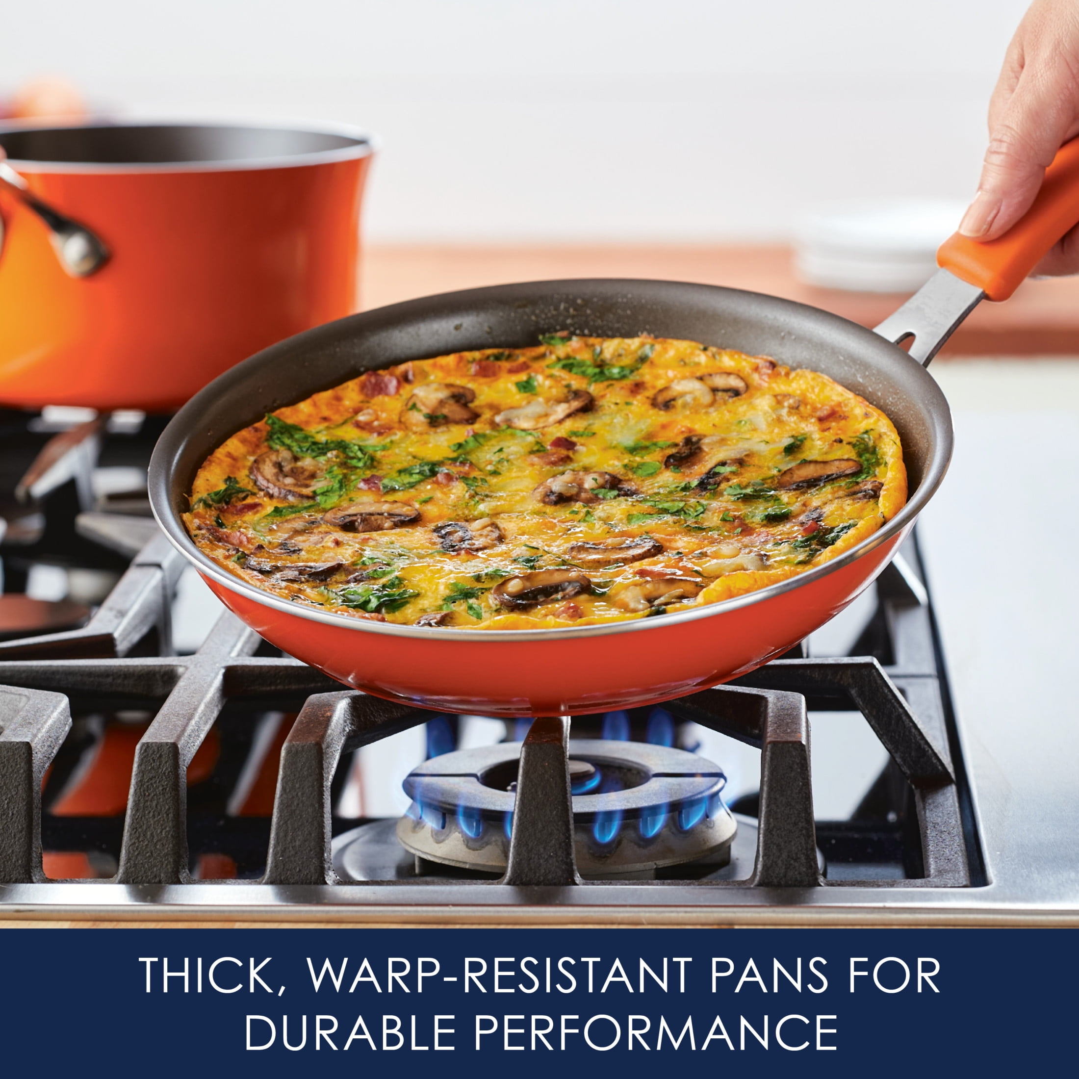 Rachael Ray Cook + Create 10-Inch Nonstick Frying Pan, Orange
