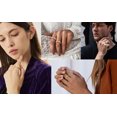 thumbnail image 2 of FindChic 14K Gold Plated Rings for Men Women Crossover Band Rings for Him 6mm/9mm Wide Size 7-12 Crossover Wedding Knucle Finger Ring Engagement Promise Rings Valentine's Birthday Day Gift, 2 of 9