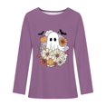 thumbnail image 3 of WXLWZYWL Halloween Sweatshirt for Women Oversized Crewneck Pullover Graphic Long Sleeve Top Cute Y2k Loose Fit, 3 of 3