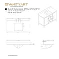 thumbnail image 2 of Vanity Art 48" Single Sink Bathroom Vanity Cabinet with Ceramic Countertop, 2 of 12
