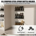 thumbnail image 6 of 6 Pack Spray Bottle Holder Wall-Mounted, Heavy-Duty Paint Can Storage Rack with 30 Holes, Steel Black Spray Organizer for Garage, Shop, Home, 6 of 6