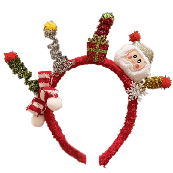 Christmas Headpiece Reindeer Antlers Headband Fashionable Hair Accessory for Holiday Celebrations and Themed Gatherings