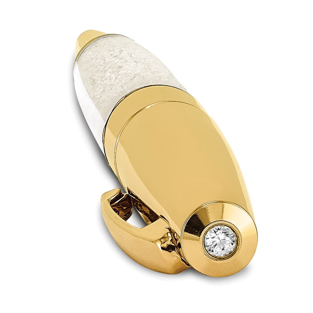 Luxury Giftware Gold-tone Clear Crystal Filled Ballpoint Pen QJBP112G