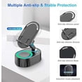 thumbnail image 4 of Induction Speaker, Wireless Induction Bluetooth Speaker, 5in1 Phone Holder, Induction Bracket Speaker, 3000mAh Battery, Ambient Light, 300° Foldable for Tablet/Phone, White, 4 of 9