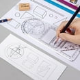thumbnail image 6 of Vikakiooze Drawing Templates for , Multifunctional Math Ruler,Multifunctional Rotatable Active Math Ruler Drawing Template, 6 of 6