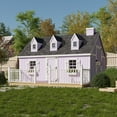 thumbnail image 2 of Little Cottage Co.8x12 Cape Cod Playhouse with Floor, Deck and Rail, and Loft, Outdoor Wood Do-It-Yourself Kit, 2 of 12