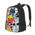 thumbnail image 1 of Easygdp Funny Cats Mochila de Gran Capacidad Minimalista Ideal para Escuela, Viajes y Uso Diario, 1 of 6