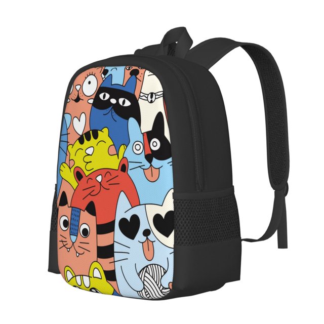 Easygdp Funny Cats Mochila de Gran Capacidad Minimalista Ideal para Escuela, Viajes y Uso Diario