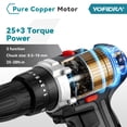 thumbnail image 4 of Taladro de impacto inalámbrico YOFIDRA de 21 V, destornillador eléctrico, taladro percutor eléctrico, taladro inalámbrico, herramientas eléctricas para batería Makita de 18 V, 4 of 5